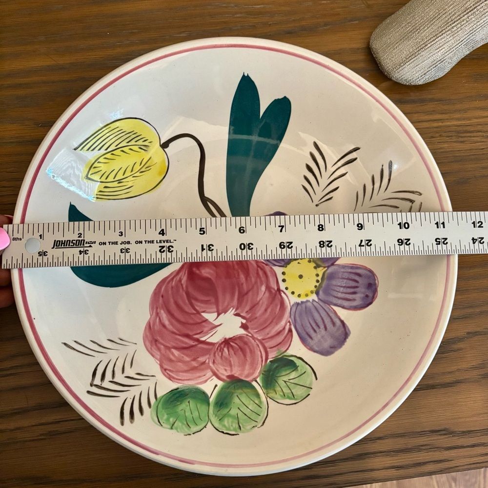 VTG Ceramic Serving Plate Nove Rose Floral Hand-Painted - Picture 5 of 7
